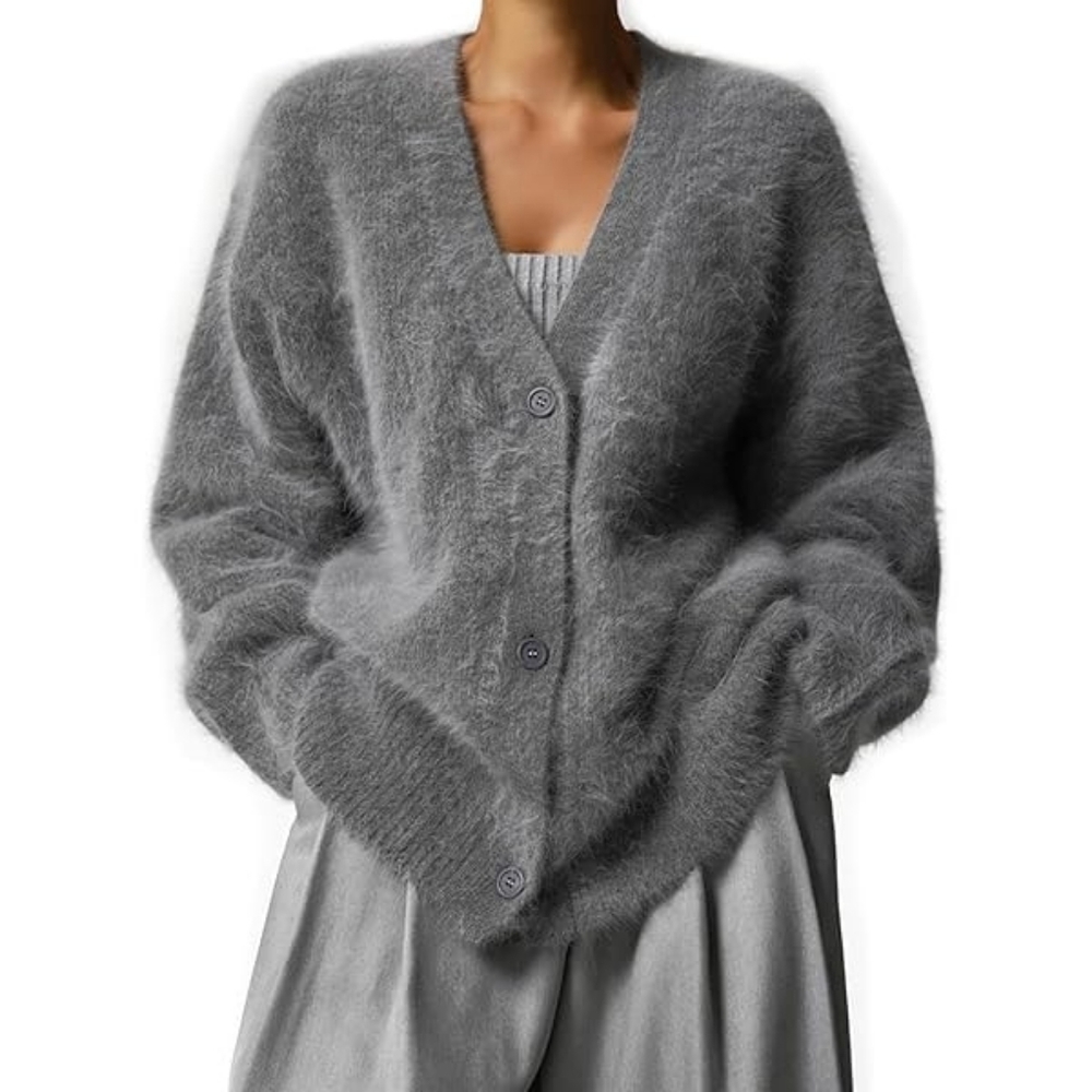 Cozy Gray Women's Cardigan